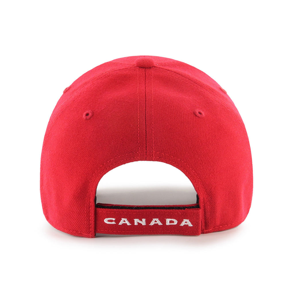 Hockey Canada IIHF 47 Brand Men Red MVP Adjustable Hat product image 2, provided for visual reference and product detail