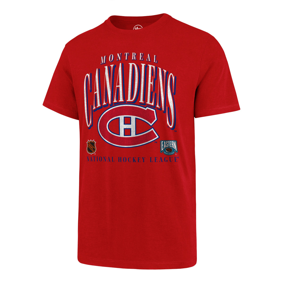 Montreal Canadiens NHL 47 Brand Men Red Vintage Crease T-Shirt product image 1, provided for visual reference and product