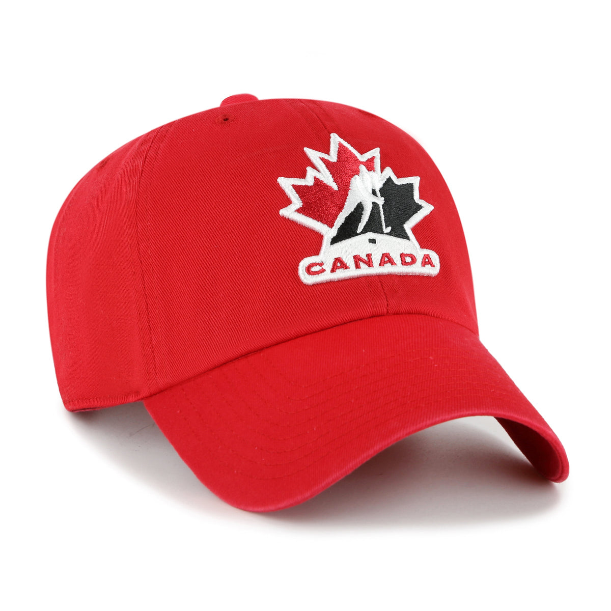 Hockey Canada IIHF 47 Brand Men Red Clean Up Adjustable Hat product image 3, provided for visual reference and product