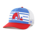 Quebec Nordiques NHL 47 Brand Men Light Blue/Red Super Stripe Hitch Adjustable Hat product image 1, provided for visual