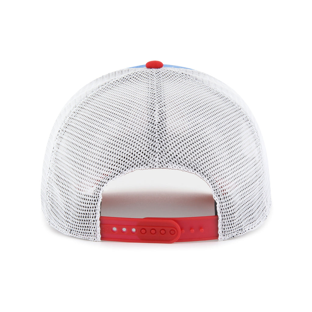Quebec Nordiques NHL 47 Brand Men Light Blue/Red Super Stripe Hitch Adjustable Hat product image 2, provided for visual