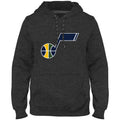 Utah Jazz NBA Bulletin Men Charcoal Express Twill Logo Hoodie product image 1, provided for visual reference and product