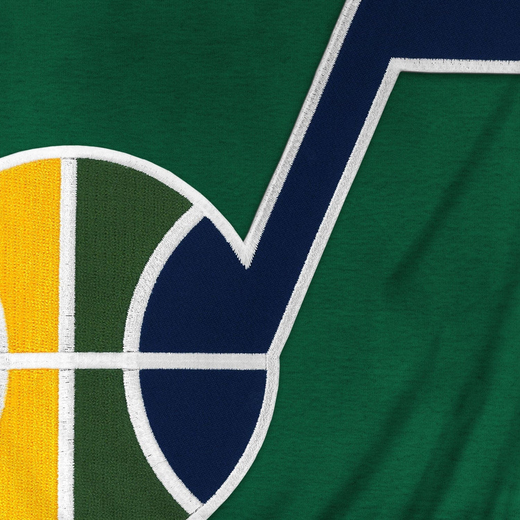 Utah Jazz NBA Bulletin Men Green Express Twill Logo Hoodie product image 3, provided for visual reference and product detail