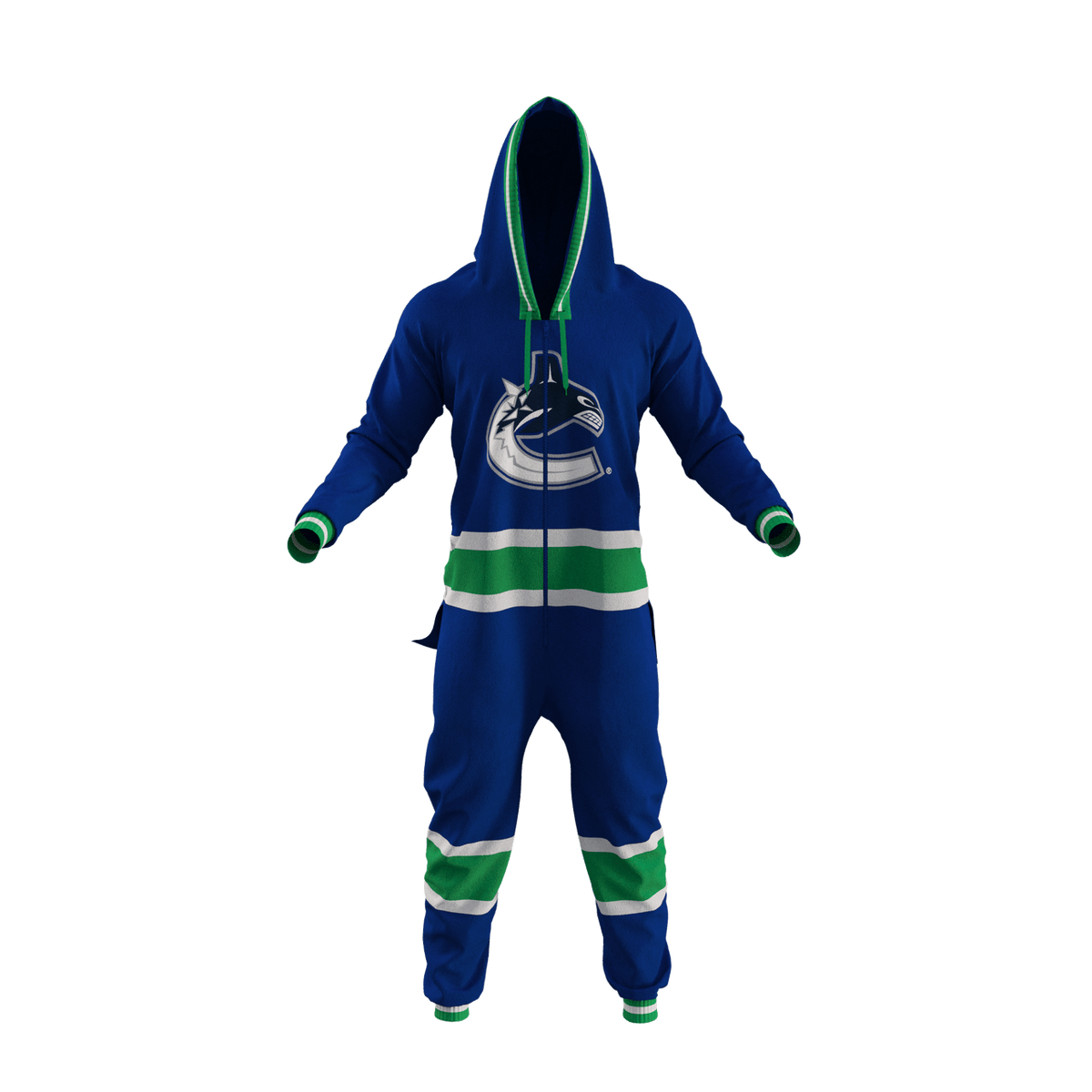 Vancouver Canucks NHL Hockey Sockey Men Royal Blue Team Uniform Onesie product image 1, provided for visual reference and