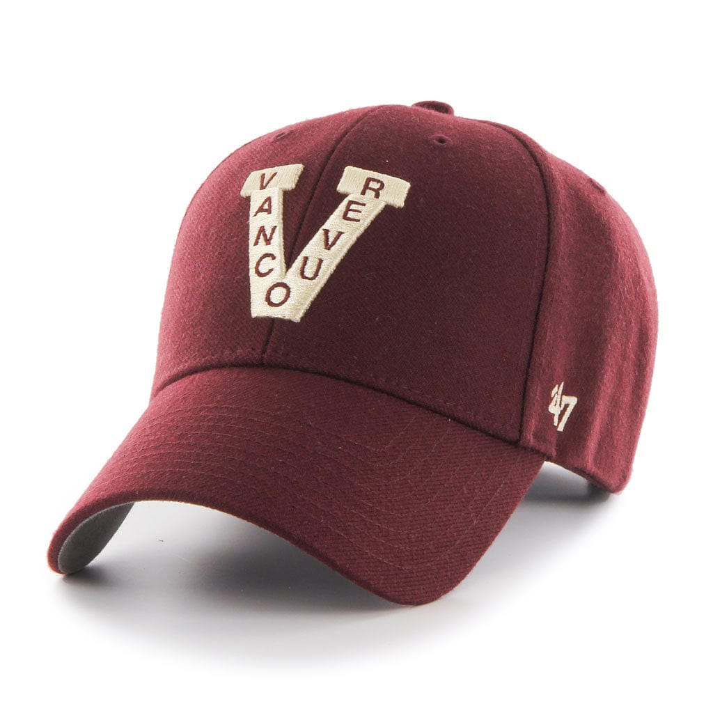 Vancouver Millionaires NHL 47 Brand Men Maroon MVP Adjustable Hat product image 1, provided for visual reference and product