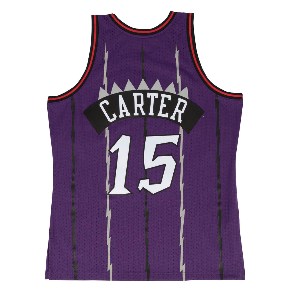 Vince Carter Toronto Raptors NBA Mitchell & Ness Men Purple 1998-99 Hardwood Classics Swingman Jersey product image 2,