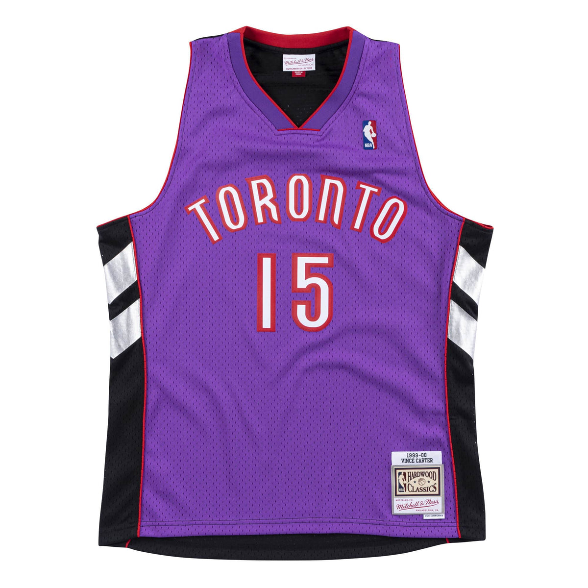 Vince Carter Toronto Raptors NBA Mitchell & Ness Men Purple 1999-2000 Hardwood Classics Swingman Jersey product image 1,