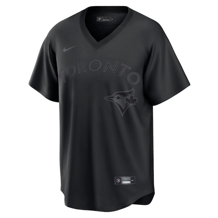 Vladimir Guerrero Jr. Toronto Blue Jays MLB Nike Men Pitch Black Fashion Replica Jersey product image 2, provided for visual
