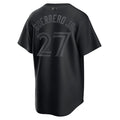 Vladimir Guerrero Jr. Toronto Blue Jays MLB Nike Men Pitch Black Fashion Replica Jersey product image 1, provided for visual