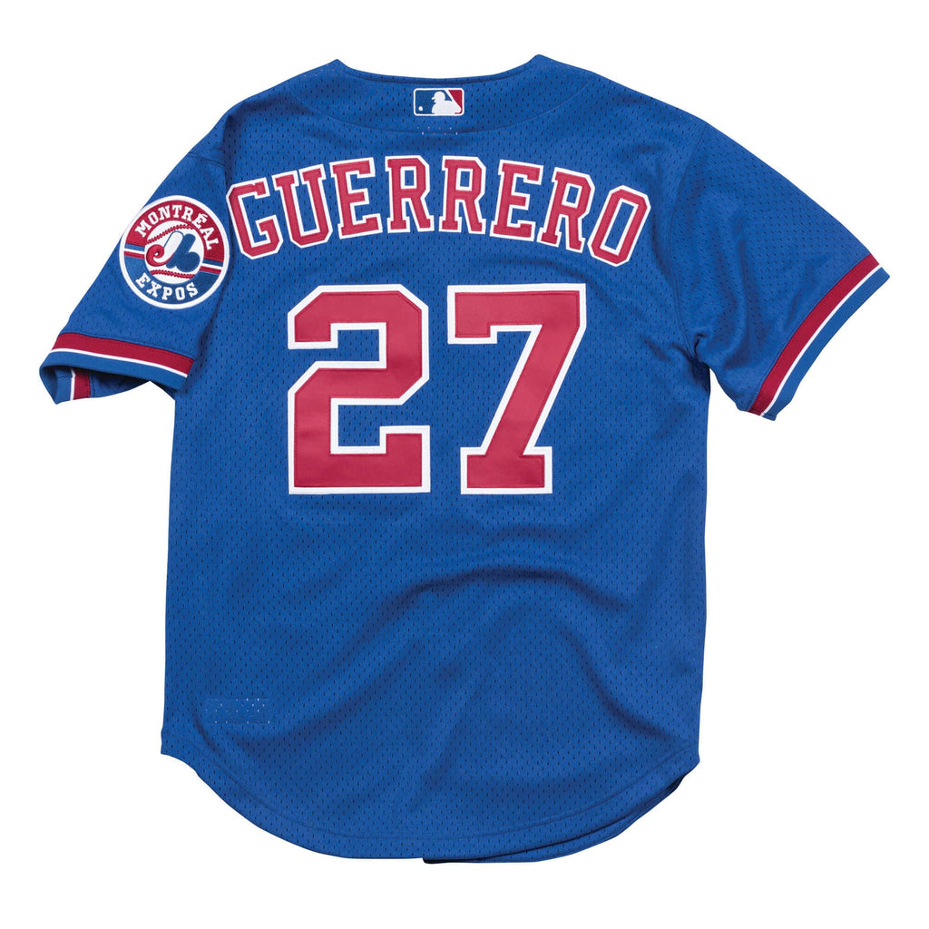 Vladimir Guerrero Montreal Expos MLB Mitchell & Ness Men Royal Blue 2002 Authentic BP Jersey product image 1, provided for