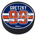 Wayne Gretzky Edmonton Oilers NHL Alumni Replica Signature Souvenir Hockey Puck product image 1, provided for visual