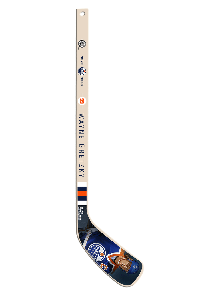 Wayne Gretzky Edmonton Oilers NHL Inglasco Alumni Mini Wooden Stick product image 1, provided for visual reference and