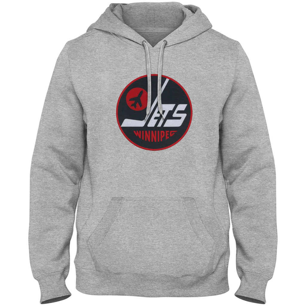 Winnipeg Jets NHL Bulletin Men Athletic Grey Express Twill Logo Hoodie product image 1, provided for visual reference and