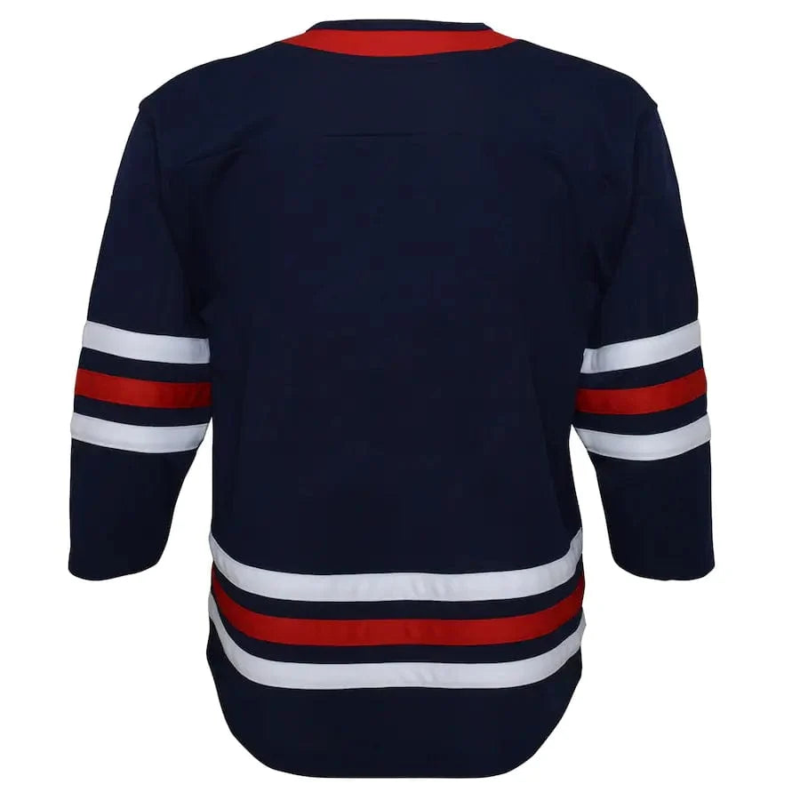 Winnipeg Jets NHL Outerstuff Youth Navy Alternate Premier Jersey product image 2, provided for visual reference and product