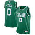 Boston Celtics Jayson Tatum Green Nike Swingman Icon Jersey product image 1, provided for visual reference and product